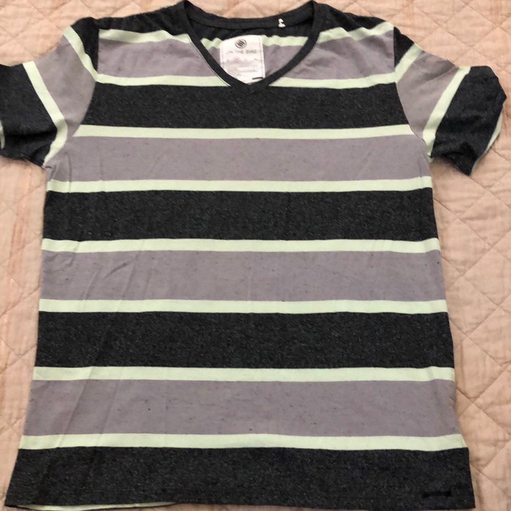 On the Byas striped tee